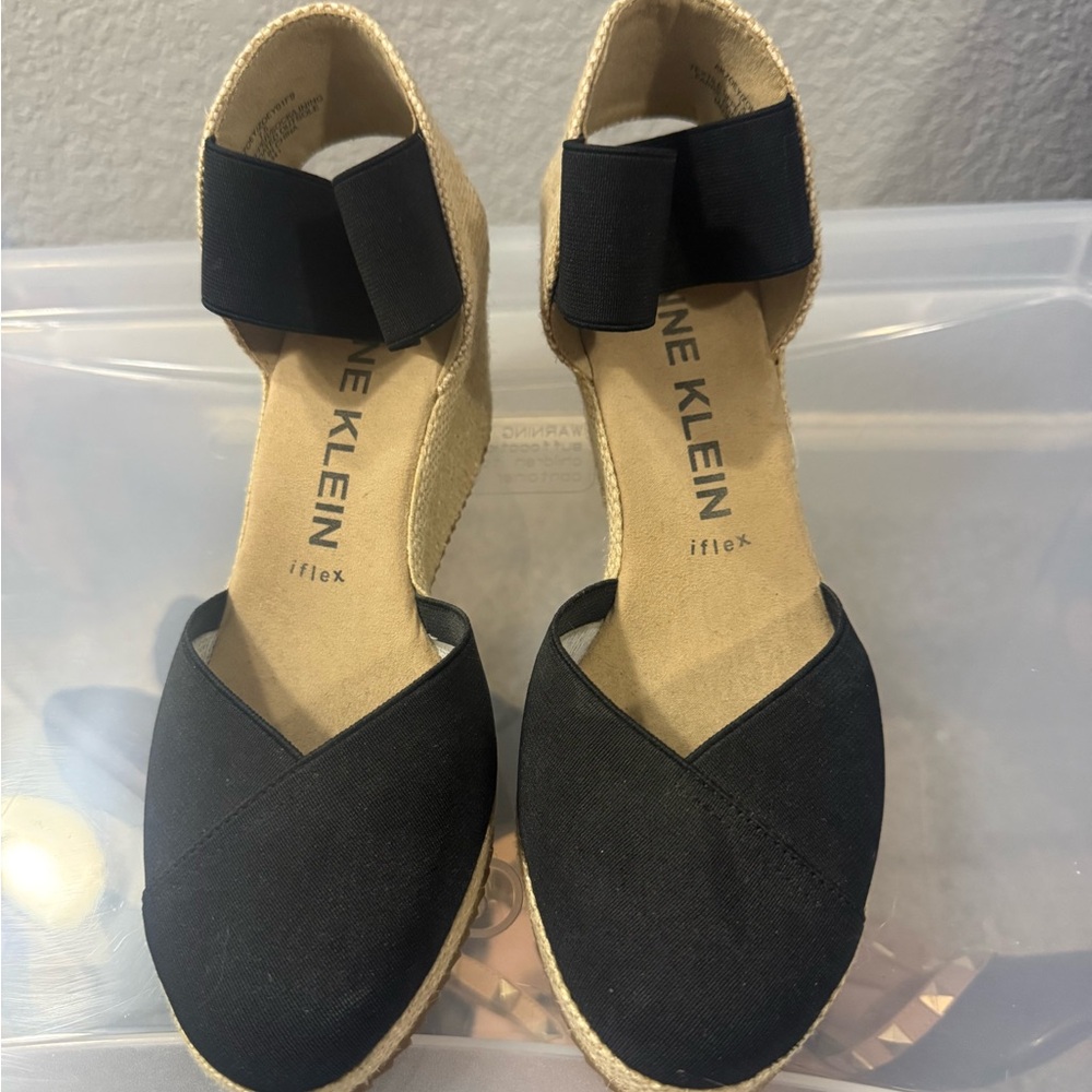 Anne Klein Zoey Espadrille Wedge Sandals Women’s Size 7.5 M